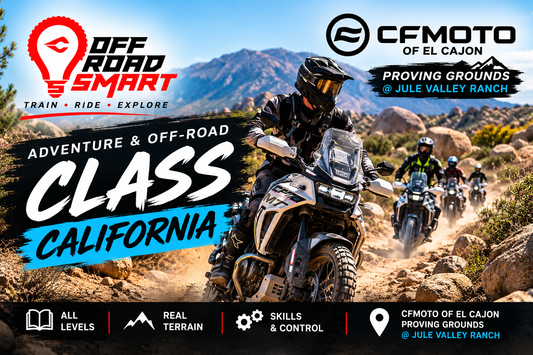 Off-Road Smart California adventure off-road class at CFMOTO of El Cajon Proving Grounds, Jule Valley Ranch